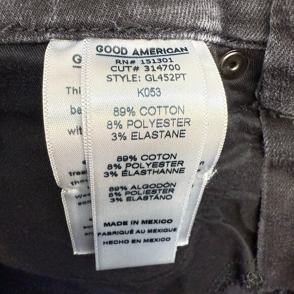 Good American Jeans Women's 4/27 Black Good Legs Skinny Preppy Normcore - Picture 7 of 12